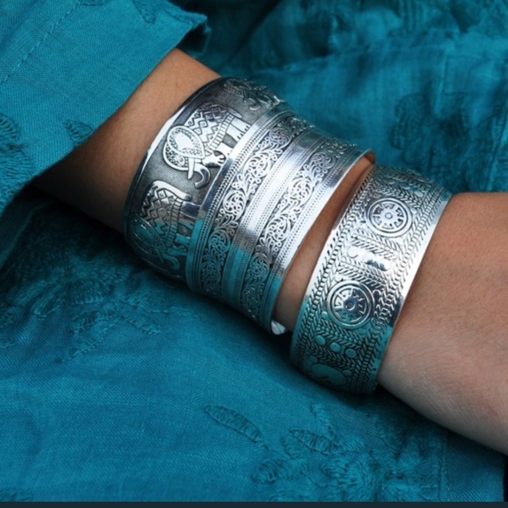 Bohemian vintage tribal cuff bracelet